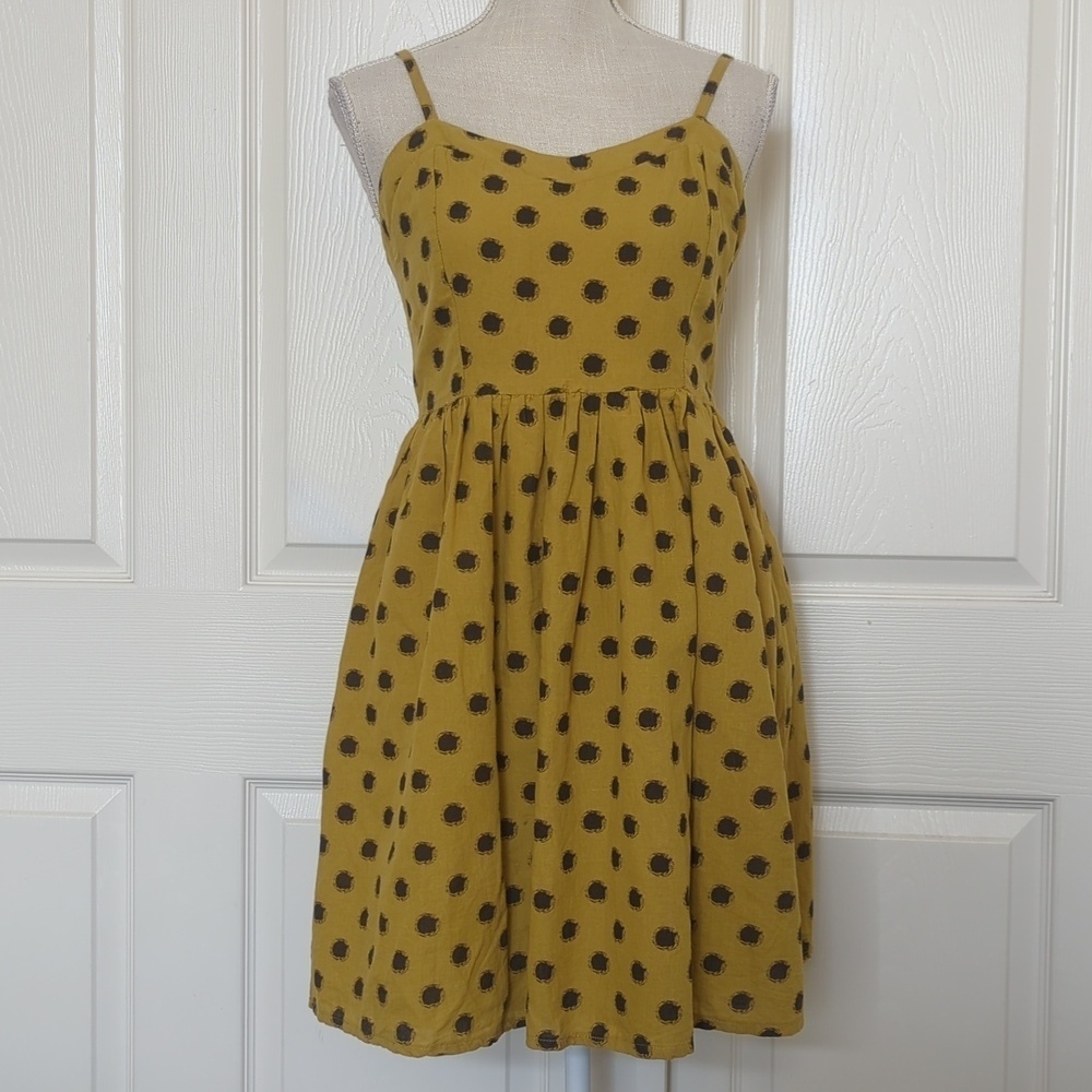 CommeToi Yellow Polka Dot Sundress